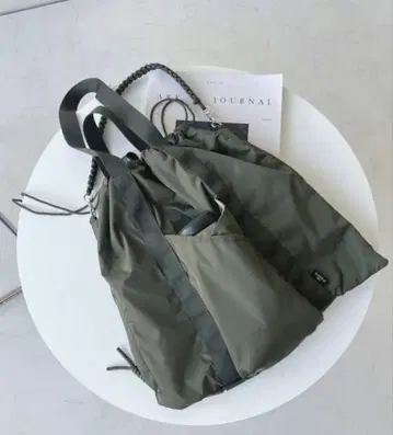 아즈노아즈 플러스 사선 포켓 파라코드 짠 복조리 밀리터리 토트백