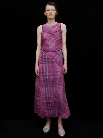 MEDI STRAIN CHECK DRESS 아메리빈티지 M
