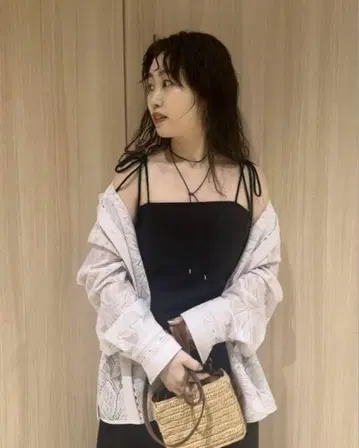 프레이 아이디 플라워 레이스 오버 셔츠
