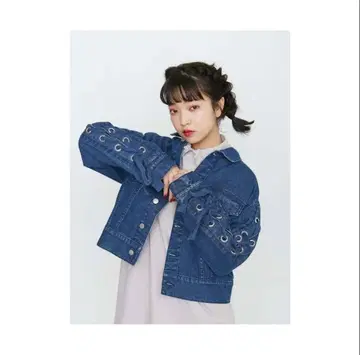메리 제니 레이스업 데님 자켓