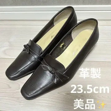 새상품급 미하타 컬렉션 펌프스 브라운 가죽 23.5