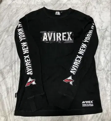 AVIREX 블랙 긴팔 써멀 티셔츠 L 사이즈