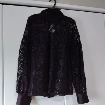 아메리빈티지 amerivintage 블랙 레이스 긴팔 셔츠