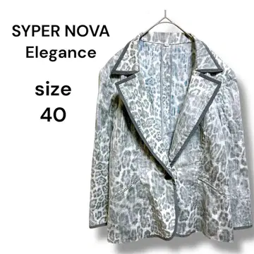 SYPER NOVA Elegance 테일러드 자켓 레오파드 무늬 일본제