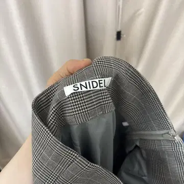 SNIDEL 체크 무늬 미니 스커트 블랙 사이즈 BLK