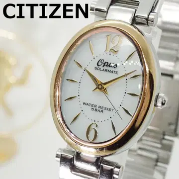 CITIZEN OPUS 솔라 메이트 여성용 손목시계 골드 실버