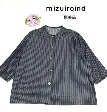 mizuiroind 셔츠 스트라이프 오버 셔츠 mizuiroind