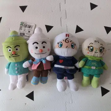호빵맨 캐릭터 봉제 인형 4종 세트