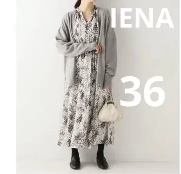 IENA 이에나 양류 프린트 개더 원피스