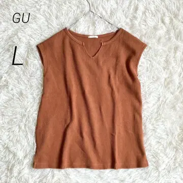 지유 GU 티셔츠 와플 슬리브리스 키넥 L