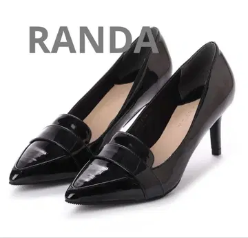 RANDA 벨트 워터프루프 펌프스 블랙 23cm