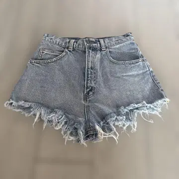 MOUSSY 데님 숏 팬츠 프린지
