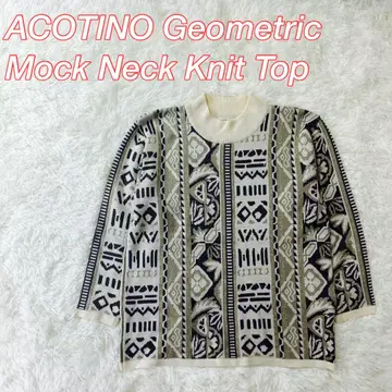 ACOTINO 지오메트릭 모크넥 니트