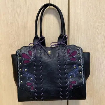 ANNA SUI 가죽 토트 블랙 Bonnie