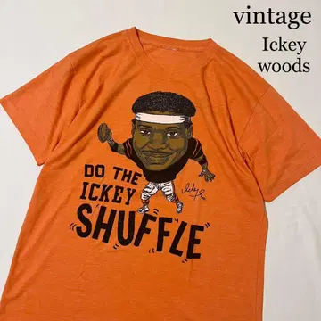 90's 이키 우즈 프린트 티셔츠 싱글 스티치 NFL