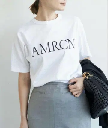 Deuxieme Classe 아메리카나 AMRCN 티셔츠 화이트