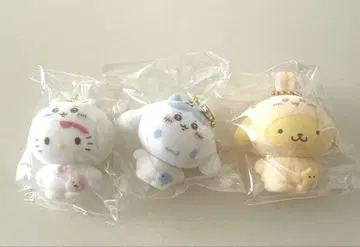 치이카와 (먼작귀) 산리오 콜라보 플로키 마스코트 참 3종 세트