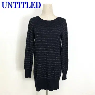 언타이틀 니트 튜닉 알파카 울 보더 블랙 2 C8759