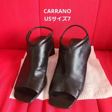 CARRANO 블랙 오픈토 샌들 US 사이즈 7