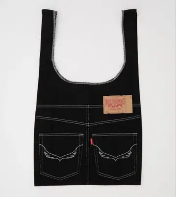 로데오 크라운 와이드 보울 DENIM 페인터 BAG 블랙