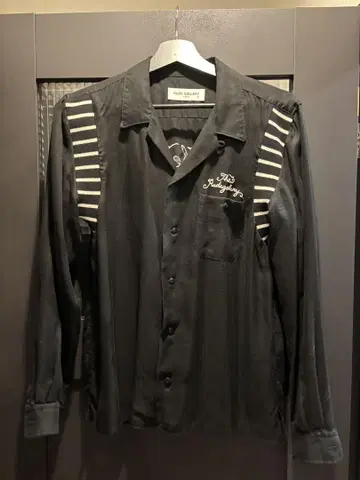 RUDE GALLERY 블랙 셔츠 스트라이프