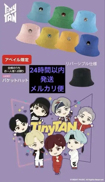 BTS TinyTAN 공식 진 Jin 햇 캡