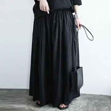 앤잇 택 포함 새상품 코튼 캔 브릭 개더 팬츠 블랙