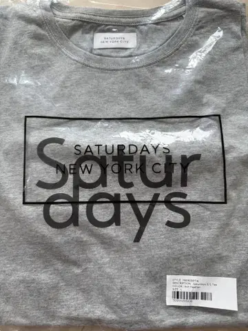 택 포함 새상품 Saturdays NYC 그레이 티셔츠 L 사이즈