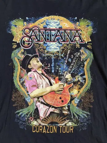 산타나 SANTANA 밴딩 티셔츠 USA 구제 의류