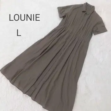 LOUNIE 루니 셔츠 원피스 롱 비익 버튼 L
