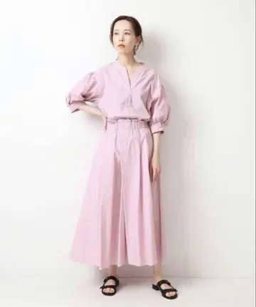 IENA 코튼 나일론 헤어 라인 스트라이프 셋업 38