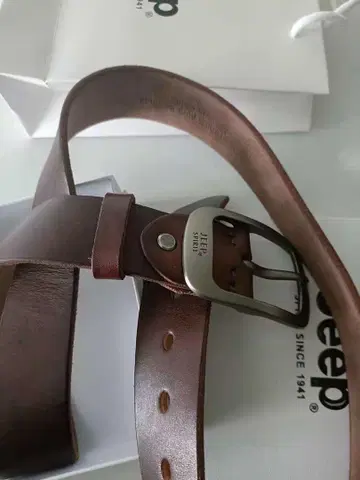 브라운 가죽 벨트 100cm