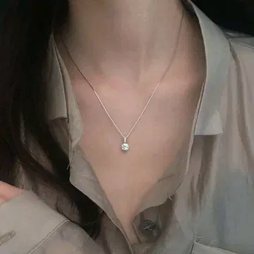 실버 다이아몬드 스타일 목걸이