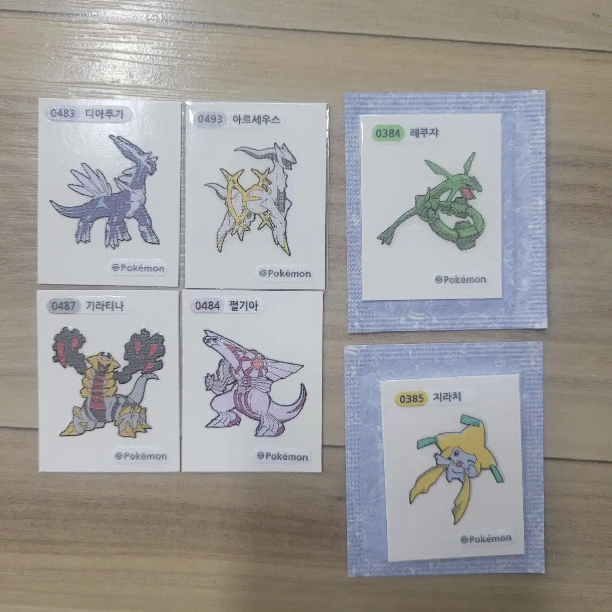 Pokemon TtiBuSeal Stickers Rayquaza, Jirachi, Arceus, Giratina, Palkia, Dialga
