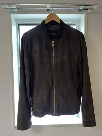 ZARA MAN 다크 브라운 스웨이드 자켓