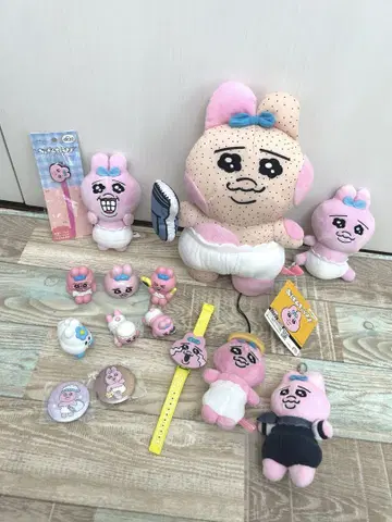 빤쮸토끼 피규어 봉제 인형 키링 시계 배치 묶음 판매