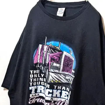 델타 트래커 빅 로고 티셔츠 블랙 검정 2XL 구제 의류