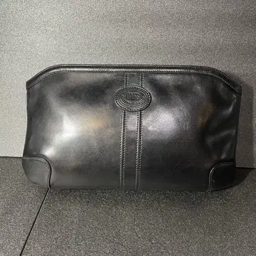 DAKS LONDON 블랙 가죽 클러치백