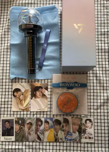 SEVENTEEN 공식 응원봉 WONWOO 트레이딩 카드 굿즈 세트