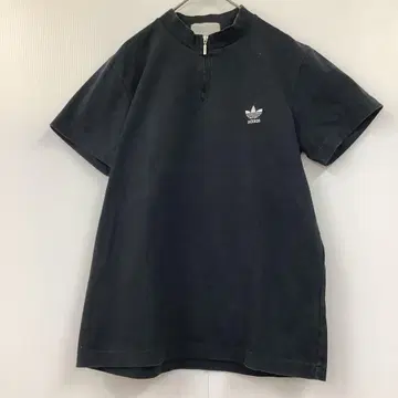 아디다스 데상트 반팔 티셔츠 하프 지퍼 90s