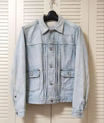 J.S. HOMESTEAD & CO. 신치 벨트 데님 자켓 밝은 색상