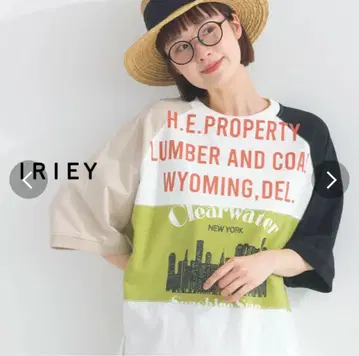 IRIEY 아이리 새상품 리메이크풍 절개 NY 로고 티셔츠