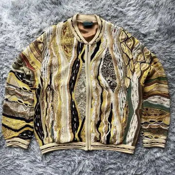 COOGI yellow 니트 자켓 니트 3D 니트