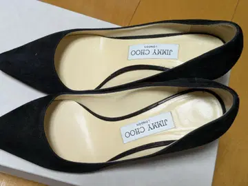 JIMMY CHOO 블랙 스웨이드 펌프스