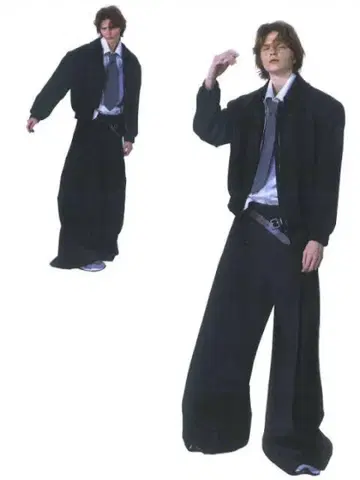 Fax Copy Express 와이드 슬랙스 팬츠