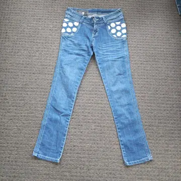 NUSY JEANS 물방울 패턴 스키니 데님