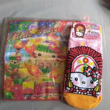 지역 키티 하와이안 한정판 키티 삭스 22-24cm 미니 타월