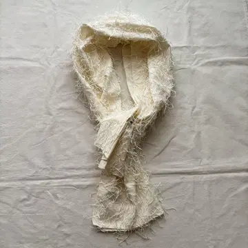 천 NUNO 숄 스카프 스톨 아이보리 화이트 흰색