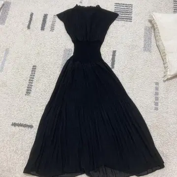 fray id 허리 셔링 롱 원피스