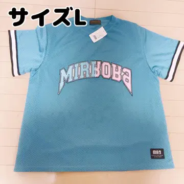 MIRROR 메쉬 티셔츠 L 사이즈 파랑
